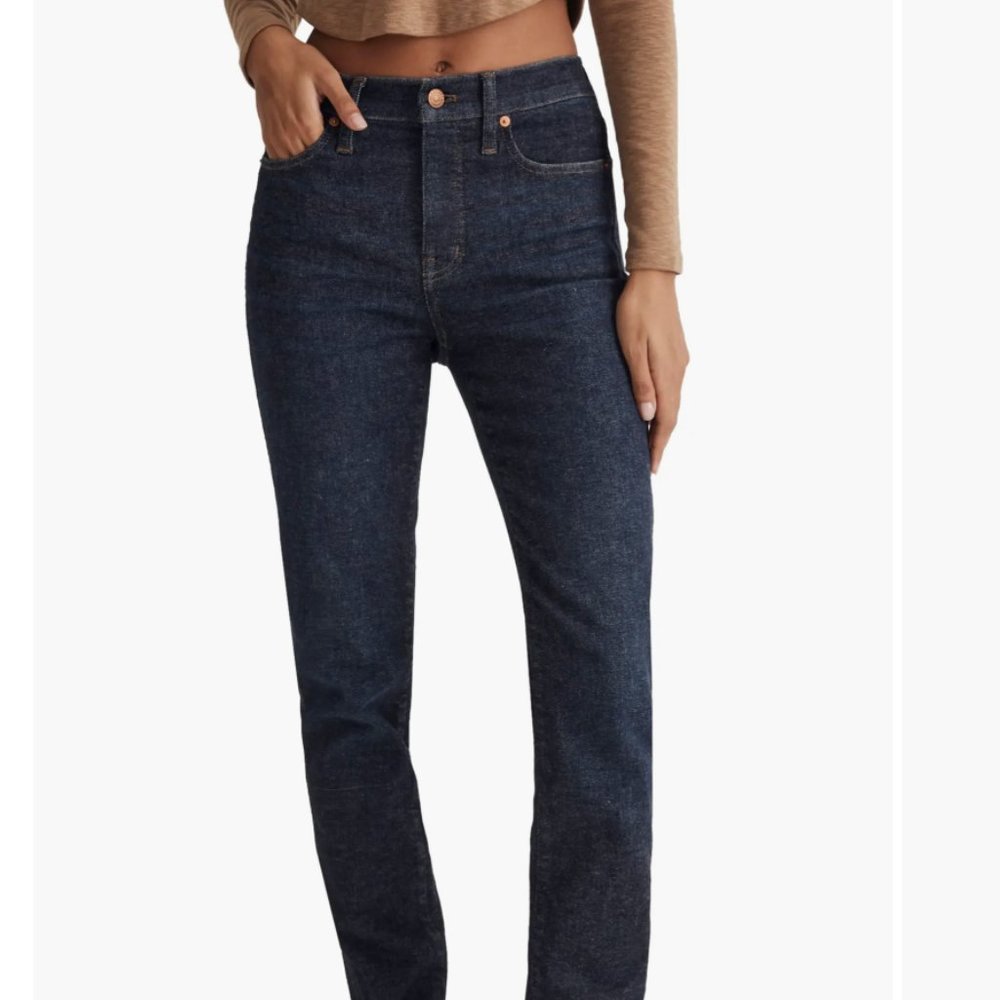 Madewell Mid Rise Stovepipe Jeans - Blue